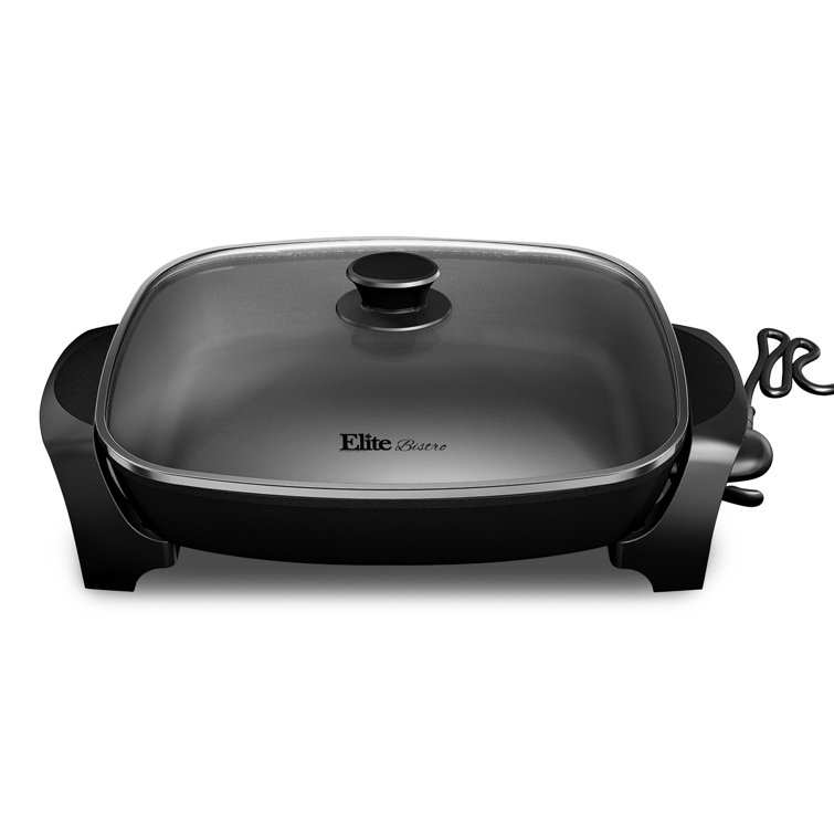 Elite by MaxiMatic Platinum 8 Qt. Jumbo Electric Skillet with Lid